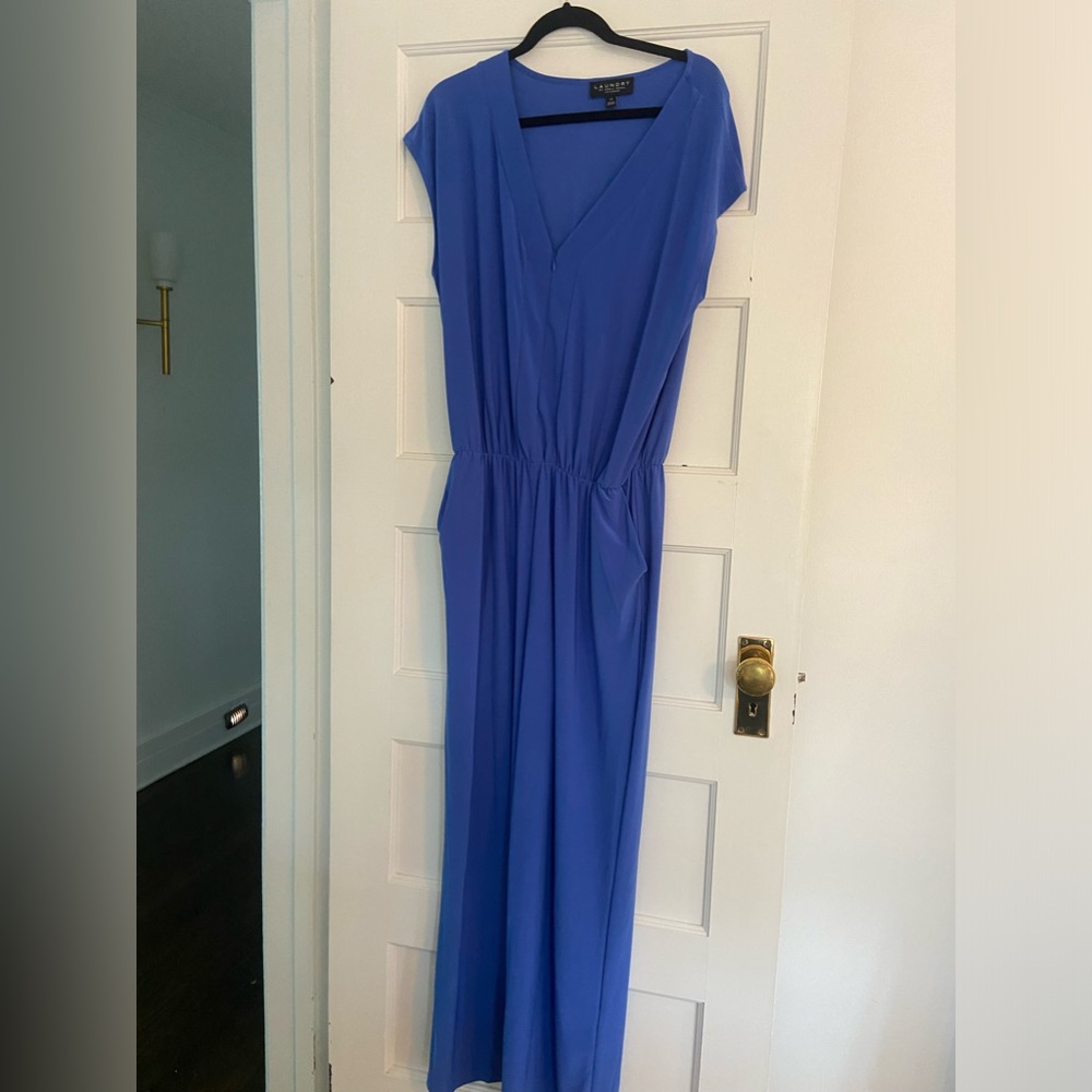 Laundry wide leg jumpsuit with pockets